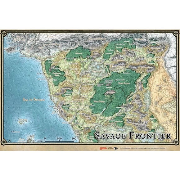 Battle Map D&D Savage Frontier Map (5E) (Rolled Maps) Enterprize